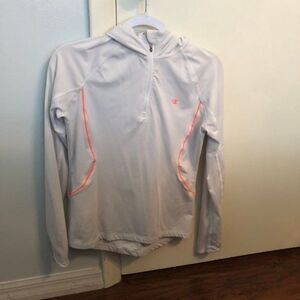CHAMPION activewear white hoodie sweater top long sleeve sz M womens